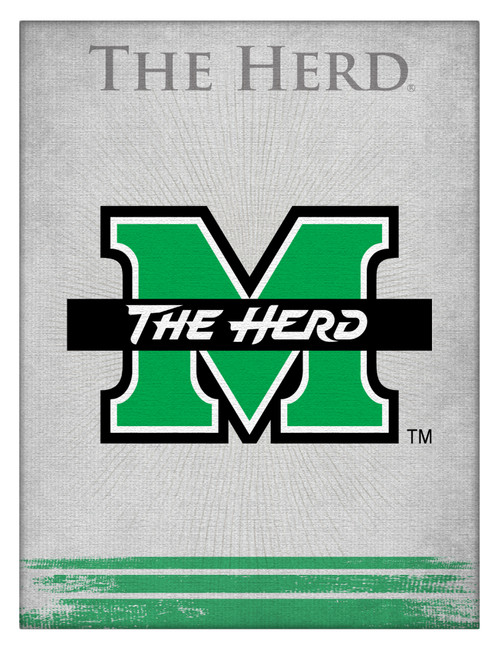 Marshall Canvas Art w/ Thundering Herd Logo