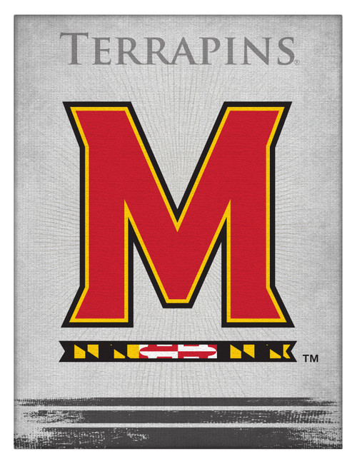 Maryland Canvas Art w/ Terrapins Logo