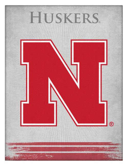 Nebraska Canvas Art w/ Cornhuskers Logo