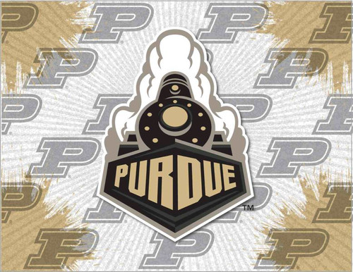 Purdue Canvas Art w/ Boilermakers Logo Print Image 1