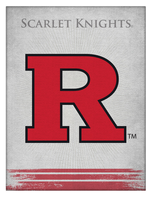 Rutgers Canvas Art w/ Scarlet Knights Logo