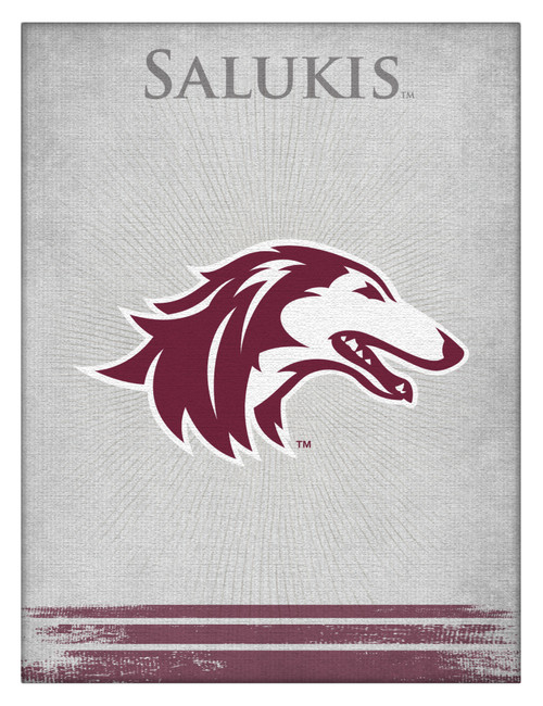 Southern Illinois Canvas Art w/ Salukis Logo
