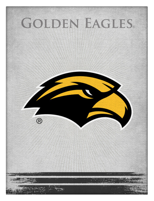 Southern Miss Canvas Art w/ Golden Eagles Logo