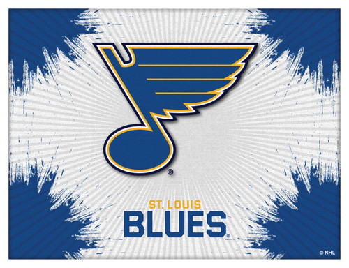St Louis Canvas Art w/ Blues Logo Print Image 1