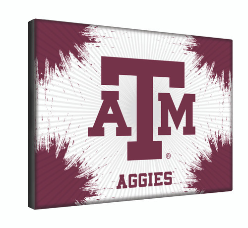 Texas A&M Canvas Art w/ Aggies Logo Print Texas A&M Canvas Art w/ Aggies Logo Print