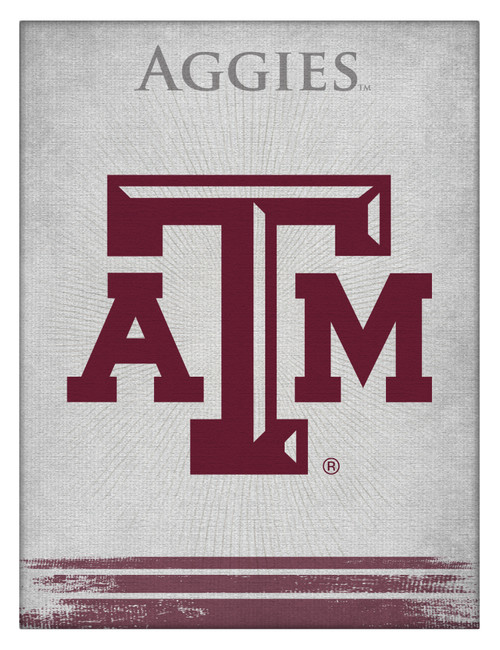 Texas A&M Canvas Art w/ Aggies Logo