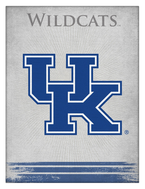 Kentucky Canvas Art w/ Wildcats 'UK' Logo Print