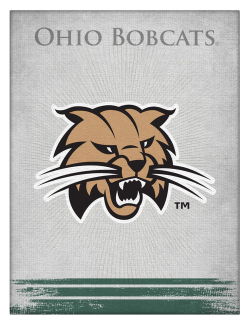 Ohio Canvas Art w/ Bobcats Logo