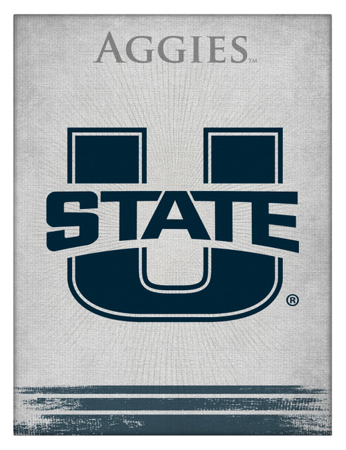 Utah State Canvas Art w/ Aggies Logo