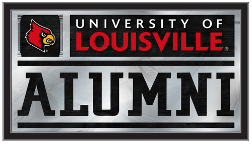 Louisville Cardinals Mirror - Alumni Wood Frame Image 1