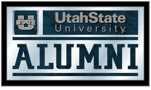 Utah State Aggies Mirror - Alumni Wood Frame Image 1