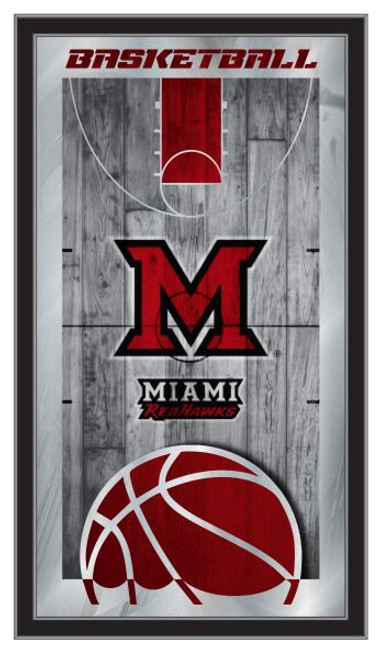 Miami RedHawks Basketball Logo Mirror Image 1