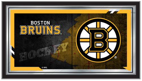 Boston Bruins NHL Collector Mirror - Wood Frame Image 1