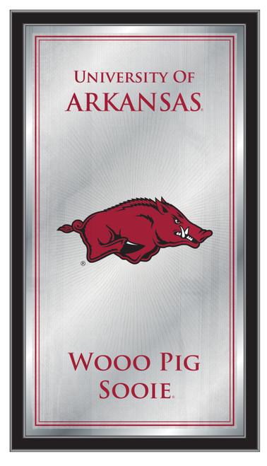 Arkansas Razorbacks Mirror - Fight Song Wood Frame