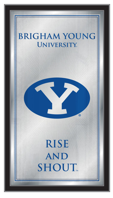 Brigham Young Cougars Mirror - Fight Song Wood Frame