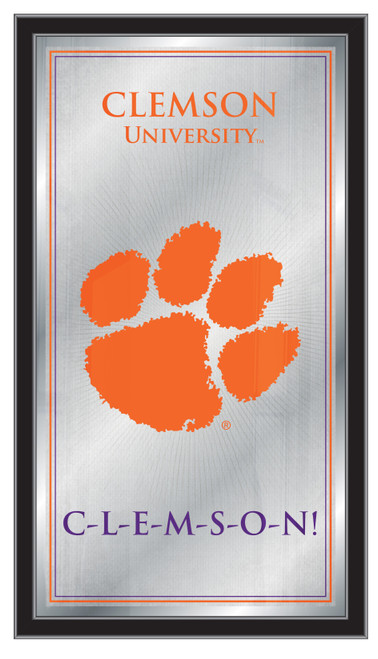 Clemson Tigers Mirror - Fight Song Wood Frame