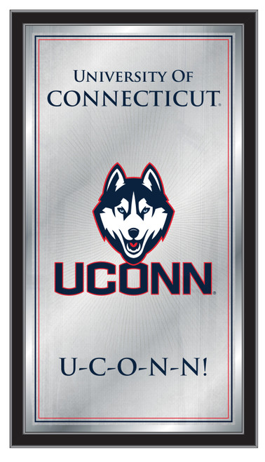 Connecticut Huskies Mirror - Fight Song Wood Frame
