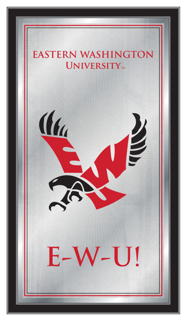 Eastern Washington Eagles Mirror - Fight Song Wood Frame