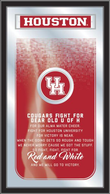 Houston Cougars Mirror - Fight Song Wood Frame Image 1