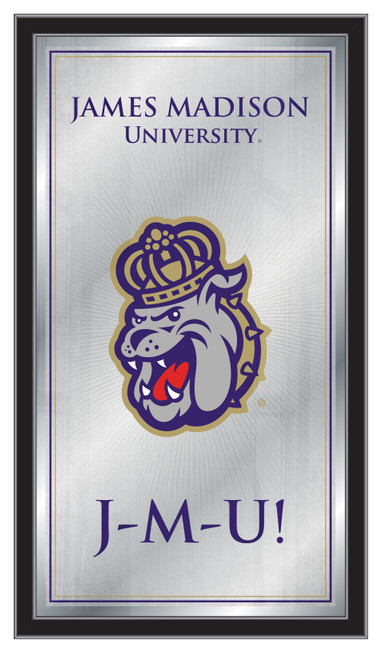 James Madison Dukes Mirror - Fight Song Wood Frame