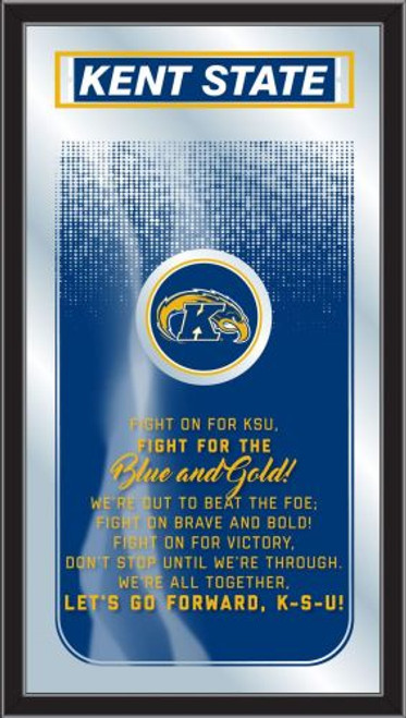 Kent State Golden Flashes Mirror - Fight Song Wood Frame Image 1
