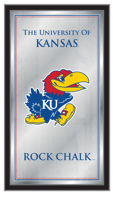 Kansas Jayhawks Mirror - Fight Song Wood Frame
