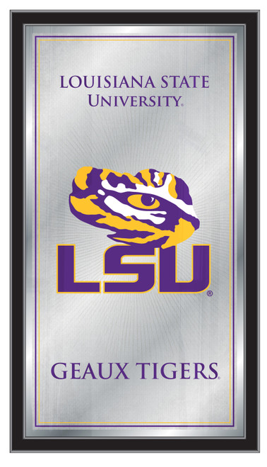 LSU Tigers Mirror - Fight Song Wood Frame