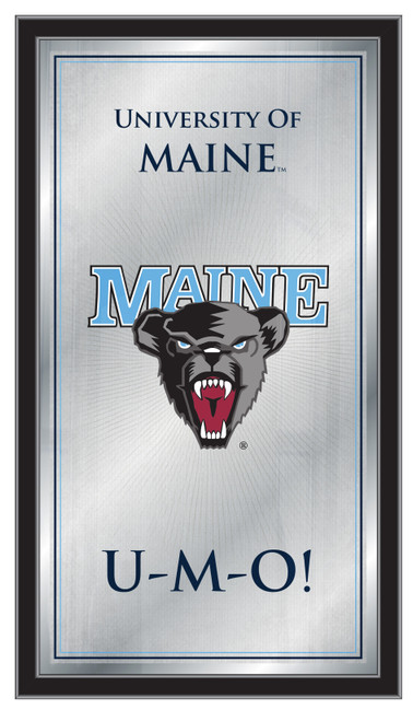 Maine Black Bears Mirror - Fight Song Wood Frame
