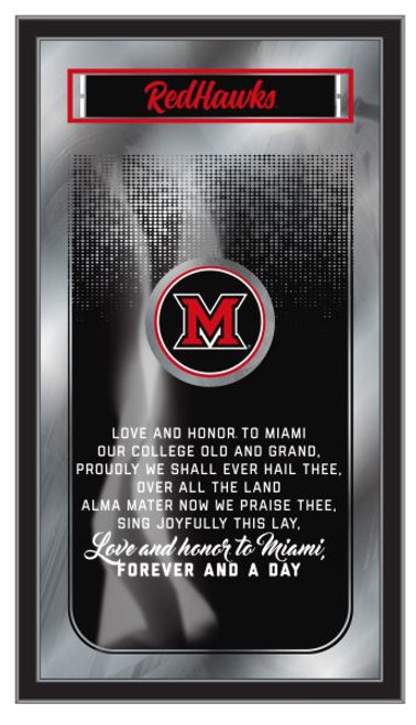 Miami Redhawks Mirror - Fight Song Wood Frame Image 1