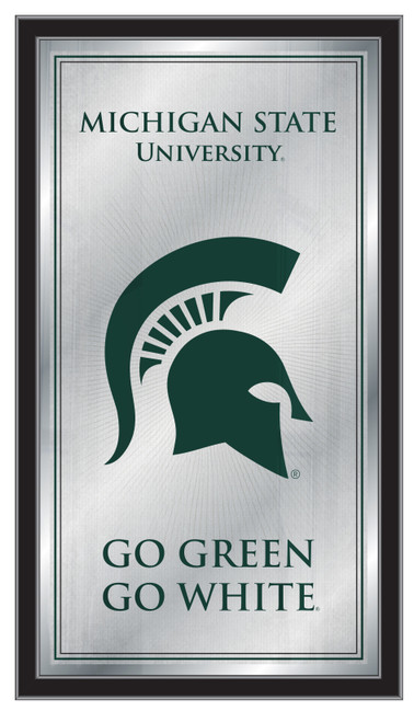 Michigan State Spartans Mirror - Fight Song Wood Frame