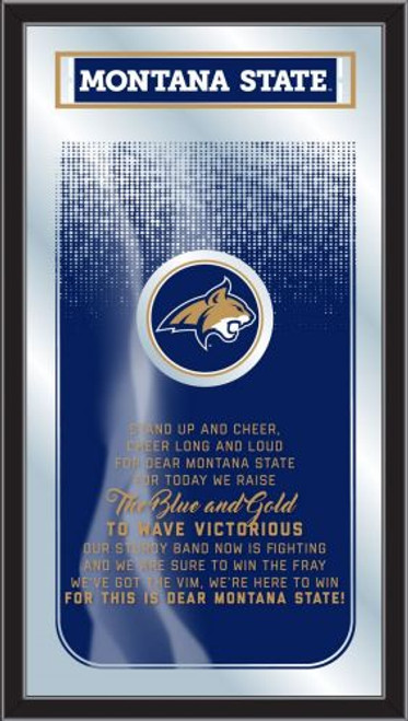 Montana State Bobcats Mirror - Fight Song Wood Frame Image 1