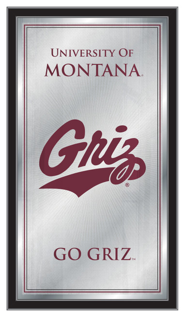Montana Grizzlies Mirror - Fight Song Wood Frame
