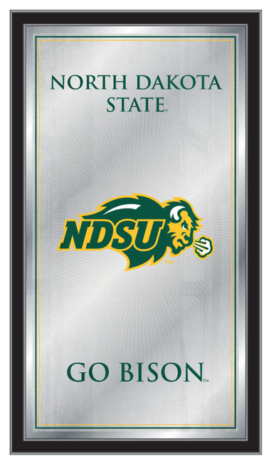 North Dakota State Bison Mirror - Fight Song Wood Frame