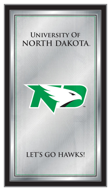 North Dakota Fighting Hawks Mirror - Fight Song Wood Frame