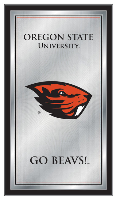 Oregon State Beavers Mirror - Fight Song Wood Frame