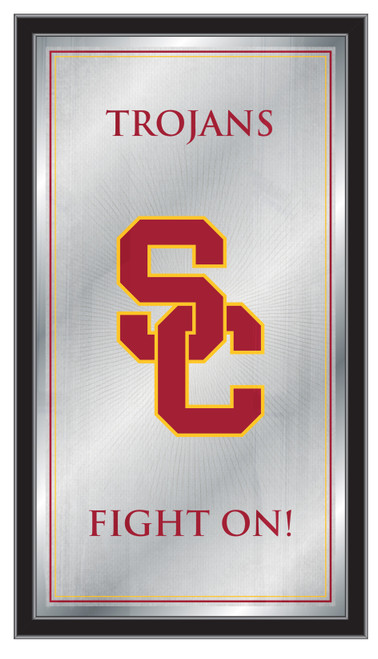 Southern California Trojans Mirror - Fight Song Wood Frame