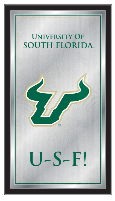 South Florida Bulls Mirror - Fight Song Wood Frame