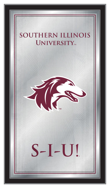 Southern Illinois Salukis Mirror - Fight Song Wood Frame