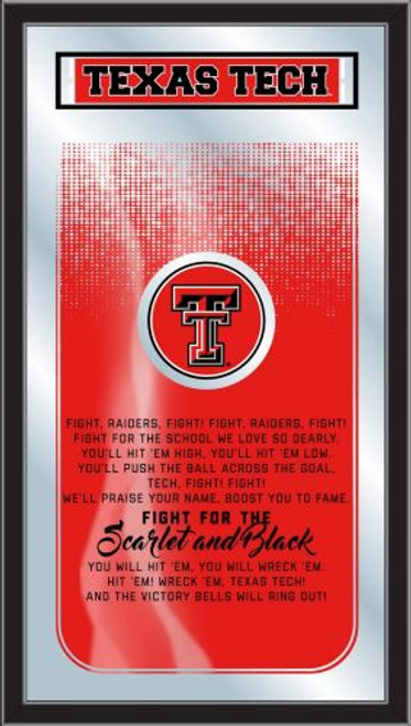 Texas Tech Red Raiders Mirror - Fight Song Wood Frame Image 1