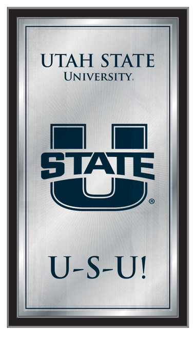 Utah State Aggies Mirror - Fight Song Wood Frame