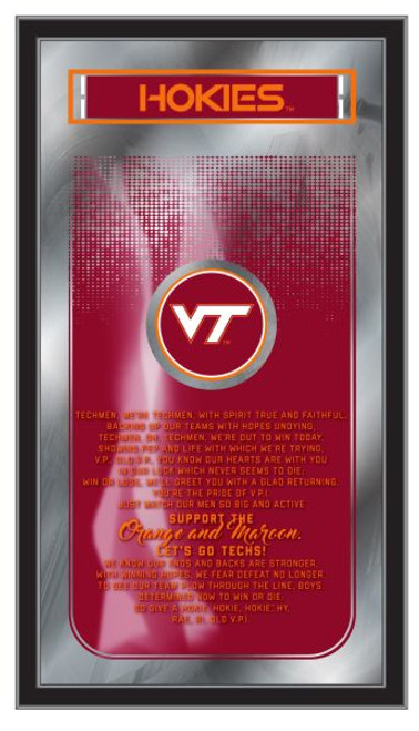 Virginia Tech Hokies Mirror - Fight Song Wood Frame Image 1