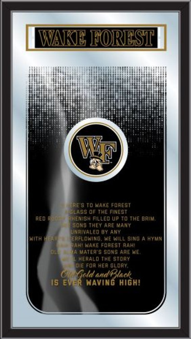 Wake Forest Demon Deacons Mirror - Fight Song Wood Frame Image 1