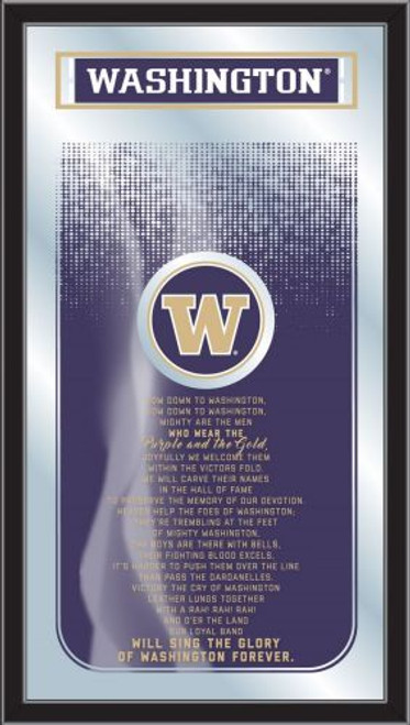 Washington Huskies Mirror - Fight Song Wood Frame Image 1