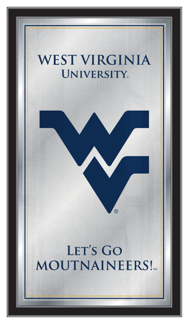 West Virginia Mountaineers Mirror - Fight Song Wood Frame