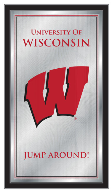 Wisconsin Badgers Mirror - Fight Song Wood Frame