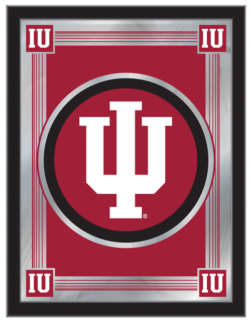 Indiana Mirror w/ Hoosiers Logo - Wood Frame Image 1