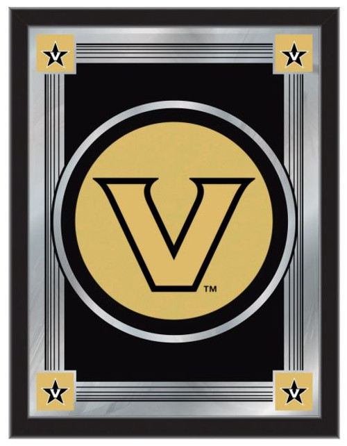 Vanderbilt Mirror w/ Commodores Logo - Wood Frame Image 1