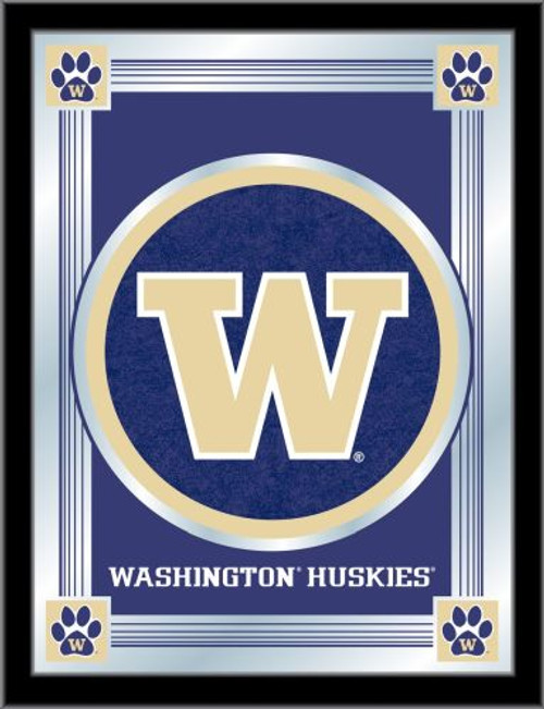 Washington Mirror w/ Huskies Logo - Wood Frame Image 1