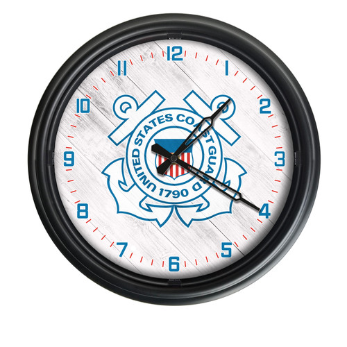 United States Coast Guard Indoor/Outdoor LED Wall Clock
