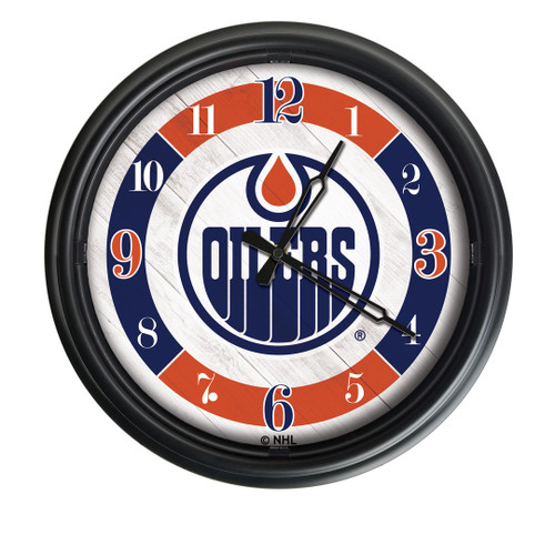 Edmonton Oilers Indoor/Outdoor LED Wall Clock Image 1